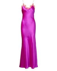 Roberto Cavalli - Lace-Trimmed Silk Slip Dress - Lyst
