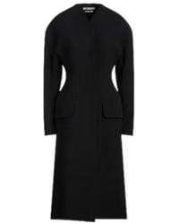 Jacquemus - Minimalist Long-Sleeve V-Neck Button Coat - Lyst