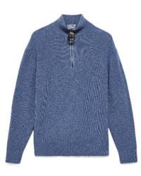 JW Anderson - Jw Anderson Ribbed Half-Zip Knitted Sweater - Lyst