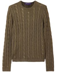 Ralph Lauren - Cable-Knit Crewneck Jumper - Lyst