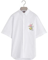 Dior - Short-Sleeved Shirt With Secret Garden Embroidery - Lyst