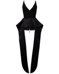 Maticevski - Frame Peplum Satin Top - Lyst