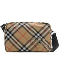 Burberry - Vintage Check Equestrian Knight Motif Messenger Bag - Lyst