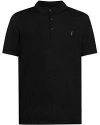 AllSaints - Classic Embroidered Polo Shirt - Lyst
