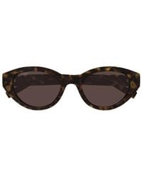 Gucci - Eyewear Oval Frame Sunglasses - Lyst