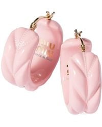 Miu Miu - Matelassé Earrings - Lyst
