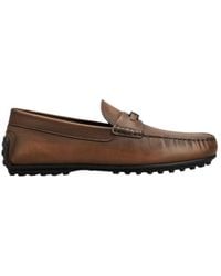 Tod's - City Gommino 76L Logo-Detail Loafers - Lyst