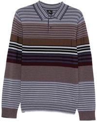 Paul Smith - Ps Long Sleeve Striped Polo Shirt - Lyst