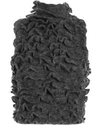 Alaïa - Ruffled Mohair-Blend Cropped Top - Lyst