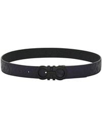Ferragamo - Ferragamo Reversible Gancini Buckle Belt - Lyst