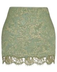 Saint Laurent - Baroque Lace Mini Skirt - Lyst