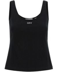 Off-White c/o Virgil Abloh - Off Stamp Logo-Embroidered Tank Top - Lyst
