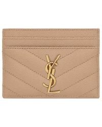 Saint Laurent - Joan Matelassé Card Holder - Lyst