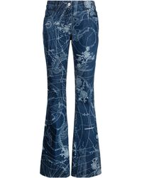Off-White c/o Virgil Abloh - Graphic Printed Low-Rise Jeans - Lyst