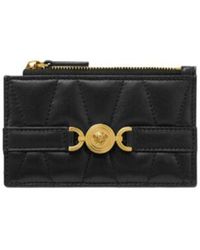 Versace - Medusa '95 Zipped Quilted Wallet - Lyst