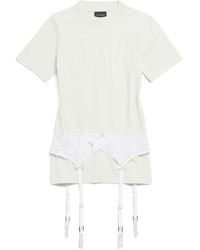Balenciaga - Lingerie Detailed Crewneck T-Shirt - Lyst