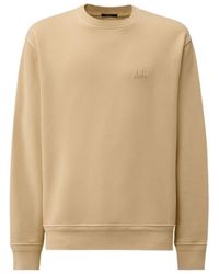 C.P. Company - Logo-Embroidered Crewneck Cotton Sweatshirt - Lyst