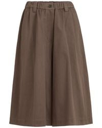 Brunello Cucinelli - Couture Cotton Gabardine Long Bermuda Shorts With Monili - Lyst