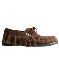 JW Anderson - Jw Anderson Volant Ruffled Boat Shoes - Lyst