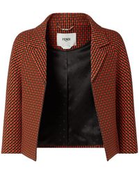 Fendi - Dots And Wool And Silk Jacket - Lyst