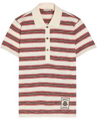 Moncler - Striped Cotton Polo Shirt - Lyst