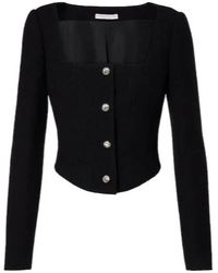 Alessandra Rich - Wool-Blend Twill Boucle Jacket - Lyst