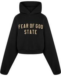 Fear Of God - Logo Hooded Sweatshirt - Lyst