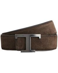 Tod's - T Timeless Buckled Reversible Belt - Lyst