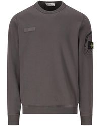 Stone Island - Compass Patch Crewneck Sweatshirt - Lyst
