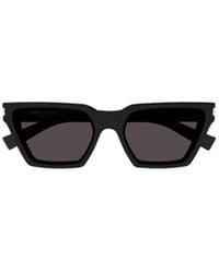 Saint Laurent - Eyewear Calista Rectangular Sunglasses - Lyst