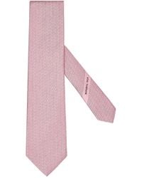 ZEGNA - Logo Embroidered Pointed Tip Tie - Lyst
