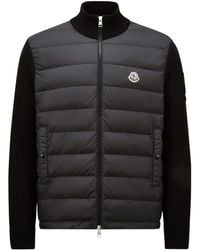Moncler - Zip-Up Knit Padded Cardigan - Lyst