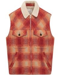 Isabel Marant - Plaid Checked Zip-Up Gilet - Lyst