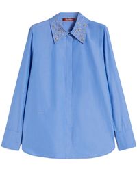 Max Mara - Studio Staffa Embellished Long-Sleeved Shirt - Lyst