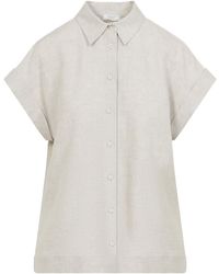 Peserico - Button Linen Shirt - Lyst