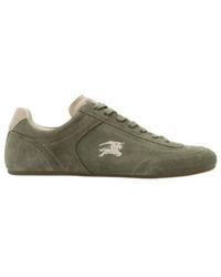 Burberry - Suede Knight Runner Sneakers - Lyst