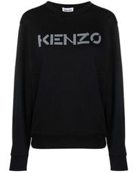 KENZO - Logo-Print Cotton Sweatshirt - Lyst