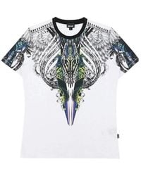 Just Cavalli - Printed T-Shirt With Round Neck - Lyst
