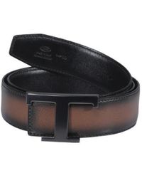 Tod's - Reversible Logo Plaque Buckle Belt - Lyst