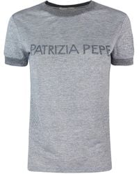 Patrizia Pepe - Logo-Embellished Crewneck T-Shirt - Lyst