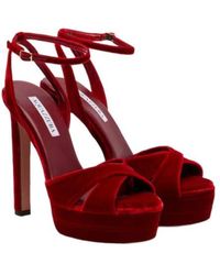 Aquazzura - Versatile Velvet High-Heel Sandals - Lyst