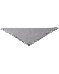 Prada - Embroidered Cashmere Triangle Scarf - Lyst