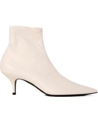 Celine - Shiny Leather Sock Booty - Lyst