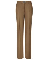 Dolce & Gabbana - Logo Plaque Straight-Leg Trousers - Lyst