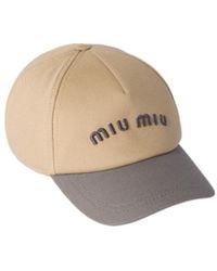 Miu Miu - Drill Logo-Embroidered Baseball Cap - Lyst