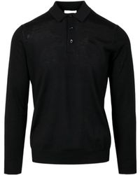 Paolo Pecora - Long-Sleeve Wool Polo Shirt - Lyst
