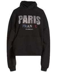 Balenciaga - Solid Colour Hooded Sweatshirt - Lyst