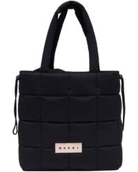 Marni - Logo Patch Padded Top Handle Bag - Lyst