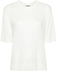 Jil Sander - Crewneck Knitted T-Shirt - Lyst