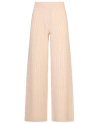 Agnona - Ribbed Knit Casual Trousers - Lyst